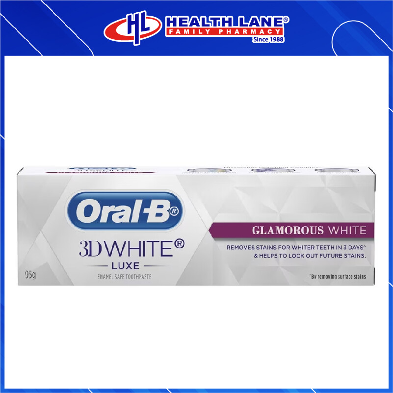 ORAL B 3D WHITE LUXE TOOTHPASTE (GLAMOROUS WHITE) - 95G